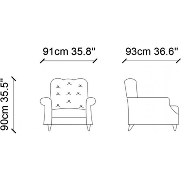 Olohuoneen nojatuoli - antrasiitti Olohuoneen nojatuoli - antrasiitti