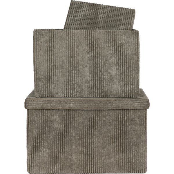 Augusta kannelliset säilytyslaatikot - Oliivinvihreä Augusta kannelliset säilytyslaatikot - Oliivinvihreä