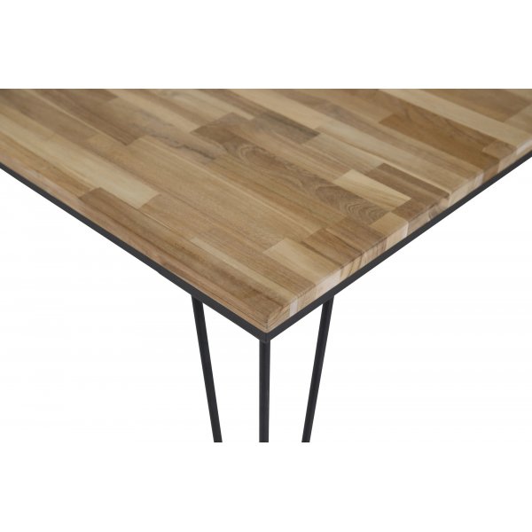 Annelie ruokapyt 80 cm - Tiikki/musta