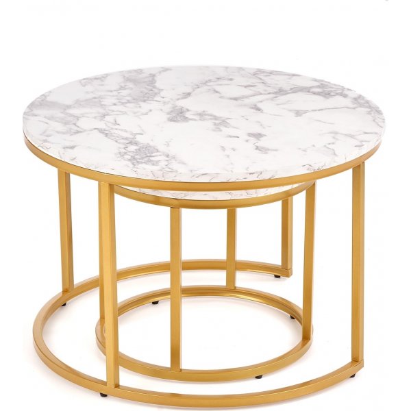 Sohvapytsetti, 2 kpl, 38/60 cm - Valkoinen marmorikuvio/kulta + Huonekalujen tekstiilien puhdistus