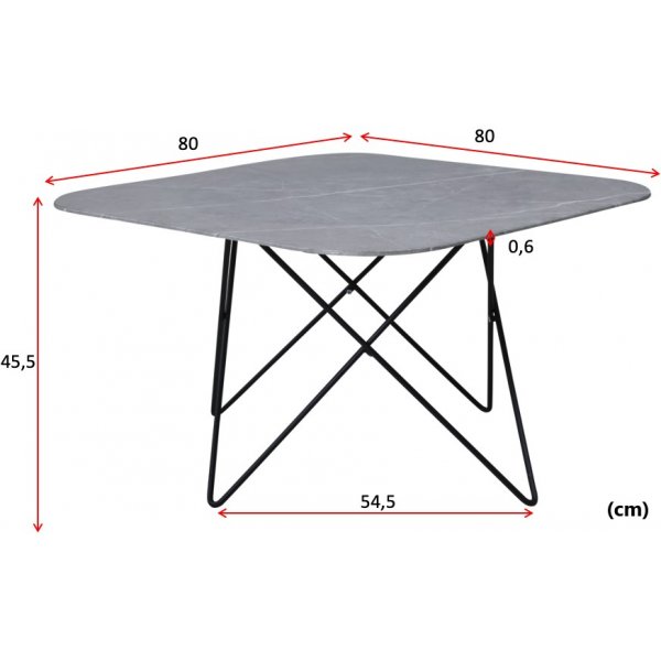 Michel-sohvapöytä 80 x 80 cm - Valkoinen marmori Michel-sohvapöytä 80 x 80 cm - Valkoinen marmori