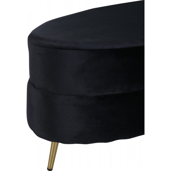 Rino pouf - Musta sametti Rino pouf - Musta sametti