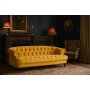 Kolmen istuttava Oxford deluxe chesterfield - Leijonankeltainen (sametti)