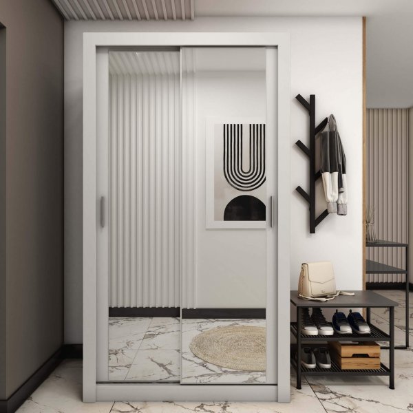 Einar vaatekaappi 18 - Valkoinen Einar vaatekaappi 18 - Valkoinen