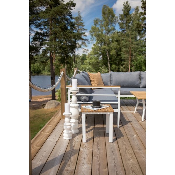 Meksikon kulmasohvaryhmä - Valkoinen/tiikki Meksikon kulmasohvaryhmä - Valkoinen/tiikki