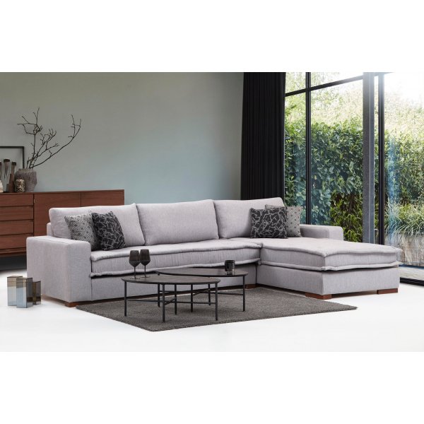 Lena divaani sohva oikea - Vaaleanharmaa