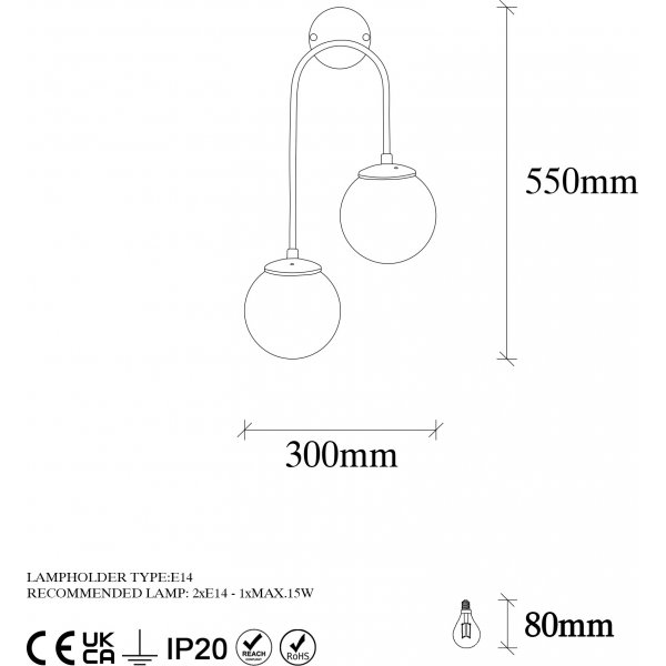 Klenod seinävalaisin 10580 - Kulta Klenod seinävalaisin 10580 - Kulta