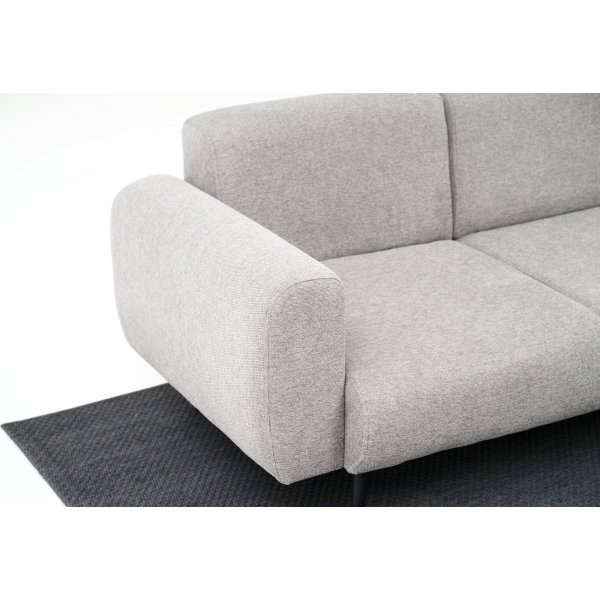 3-istuttava sivusohva - vaaleanharmaa 3-istuttava sivusohva - vaaleanharmaa