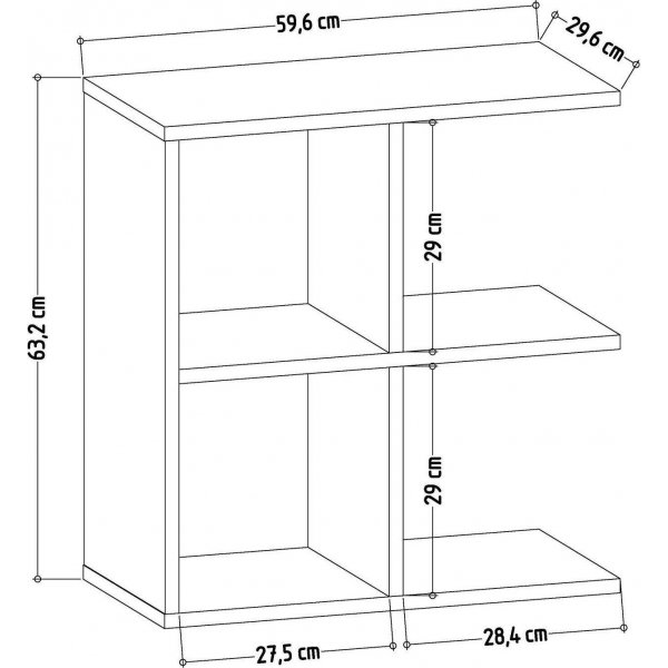 Hamlet-sivupöytä 59,6 x 29,6 cm - Valkoinen/antrasiitti Hamlet-sivupöytä 59,6 x 29,6 cm - Valkoinen/antrasiitti