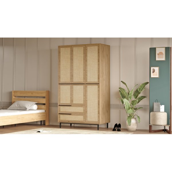 Ocean vaatekaappi - pähkinä/tammi Ocean vaatekaappi - pähkinä/tammi