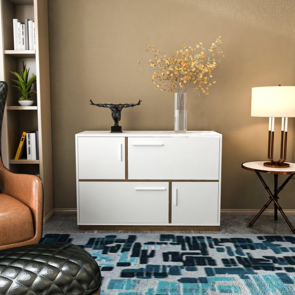 Mares-kaappi - Valkoinen/pähkinä Mares-kaappi - Valkoinen/pähkinä