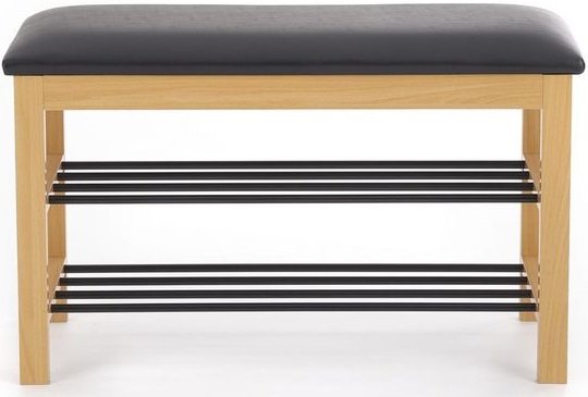 Veronika - Penkki säilytystilalla Musta (PU) / Puu Veronika - Penkki säilytystilalla Musta (PU) / Puu