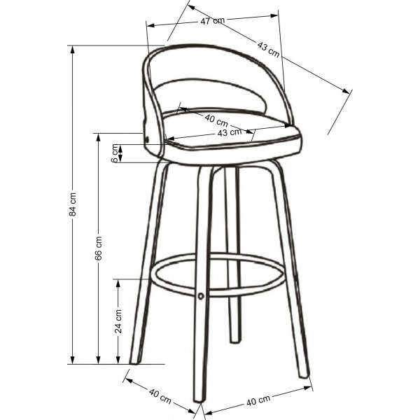 Pelican baarijakkara 110 - Kerma/pähkinä Pelican baarijakkara 110 - Kerma/pähkinä