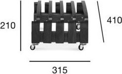 Tari-tuolivaunu, 4 tuolia - Kaikki värit Tari-tuolivaunu, 4 tuolia - Kaikki värit