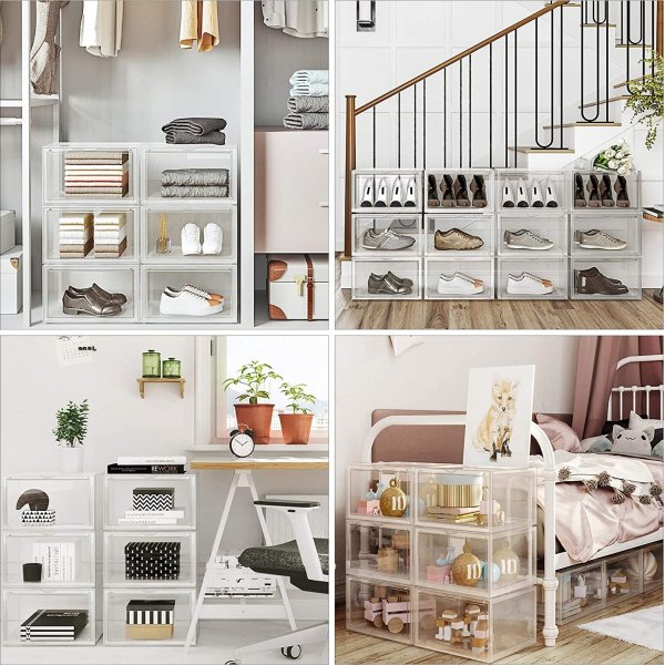 Kenan säilytyslaatikko 36x28 cm, 6 kpl - Läpinäkyvä Kenan säilytyslaatikko 36x28 cm, 6 kpl - Läpinäkyvä