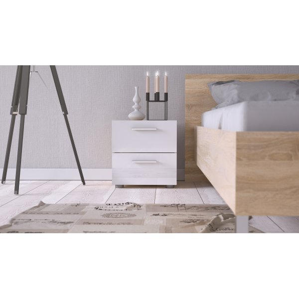 Pepe yöpöytä - tammi/valkoinen Pepe yöpöytä - tammi/valkoinen