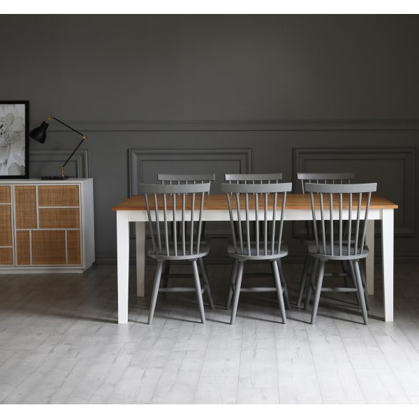 Dalaro- ruokapöytä - 180cm - Valkoinen - Öljytty Tammi Dalaro- ruokapöytä - 180cm - Valkoinen - Öljytty Tammi