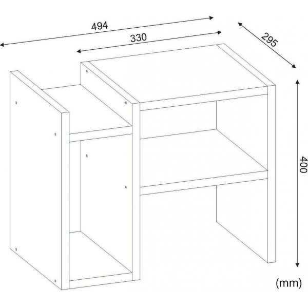 Pilon sivupöytä 49,4 x 29,5 cm - Valkoinen Pilon sivupöytä 49,4 x 29,5 cm - Valkoinen