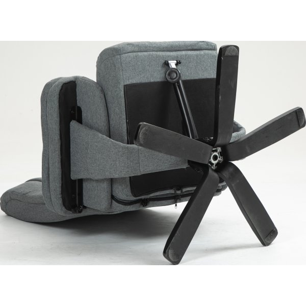 Harmaa lepotuoli jalkarahilla - Oslo Harmaa lepotuoli jalkarahilla - Oslo