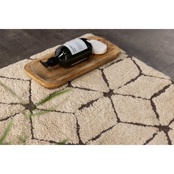 Petrus kylpyhuonematto 60x90 cm - Beige/tummanruskea Petrus kylpyhuonematto 60x90 cm - Beige/tummanruskea