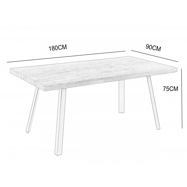 Algot ruokapöytä 180x90 cm - Tammi Algot ruokapöytä 180x90 cm - Tammi