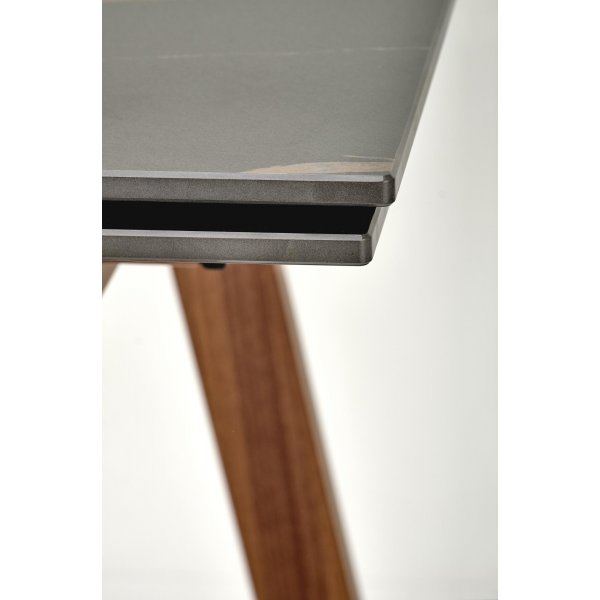 Lozano ruokapöytä 140-200 x 82 cm - Musta marmori/pähkinä Lozano ruokapöytä 140-200 x 82 cm - Musta marmori/pähkinä