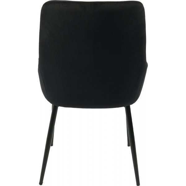 Theo-tuoli - Musta sametti + Huonekalujen jalat