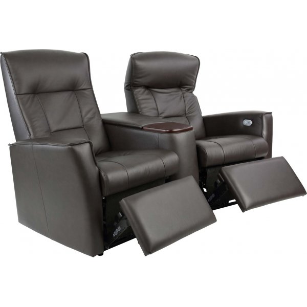 Hjellegjerde Ullstein sähkökäyttöinen 2-istuttava elokuvasohva - ruskea Hjellegjerde Ullstein sähkökäyttöinen 2-istuttava elokuvasohva - ruskea