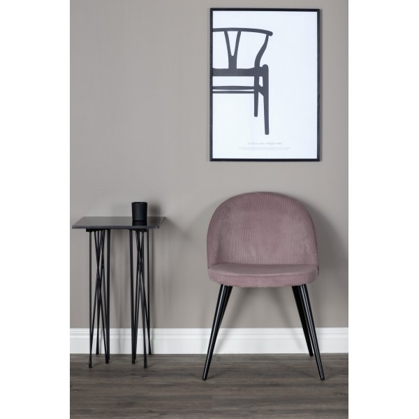 Alice ruokatuoli - Vaaleanpunainen vakosametti Alice ruokatuoli - Vaaleanpunainen vakosametti