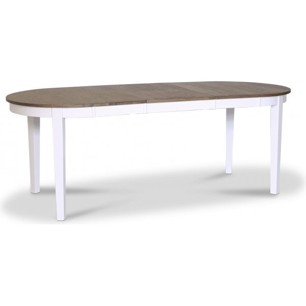 Skagen soikea ruokapyt 160/210 x 90 cm - Valkoinen/ruskea ljytty tammi