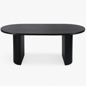 Ruokapöytä 200x90 cm mustaksi petsattu tammi - Bianca Ruokapöytä 200x90 cm mustaksi petsattu tammi - Bianca