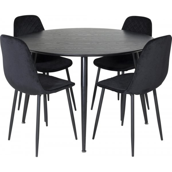 Dip ruokapöytä 115 cm - musta Dip ruokapöytä 115 cm - musta