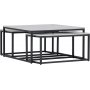 Solna sohvapyt 80/38 x 80/73 cm - Harmaa/musta