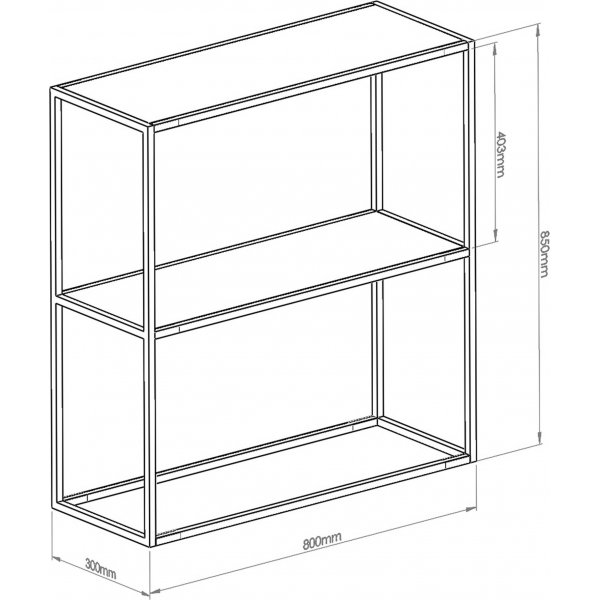 Berra konsolipöytä 80 x 30 cm - Musta Berra konsolipöytä 80 x 30 cm - Musta