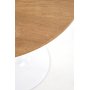 Ruokailuryhm Sumner 80 cm tammi/valkoinen, 2 Plaza-tuolia harmaalla samettilla