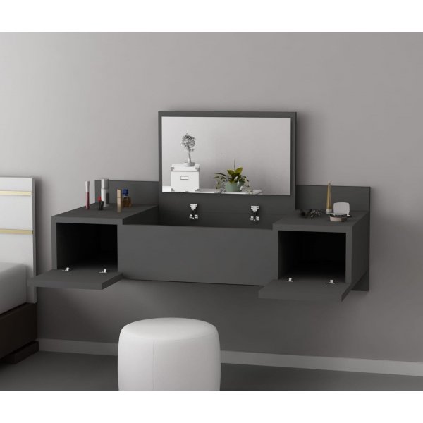 Zakkum peilipöytä 100 x 39 cm - Antrasiitti Zakkum peilipöytä 100 x 39 cm - Antrasiitti