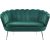 Kingsley 2-istuttava sohva samettia - vihre / kromi