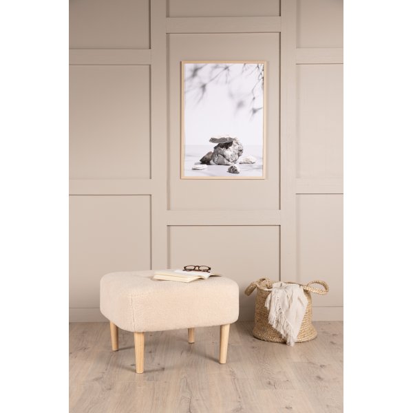 Salina pouf - Valkoinen fleece Salina pouf - Valkoinen fleece