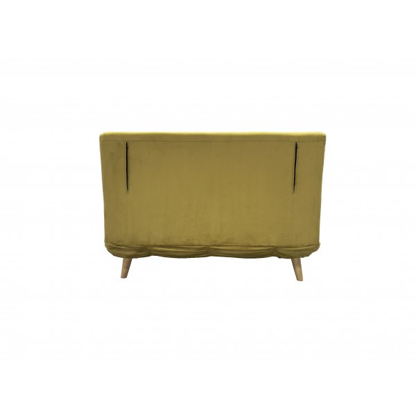 Vuodesohva Helsingborg - Keltainen sametti | 193 cm