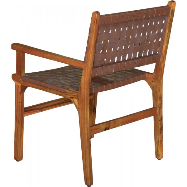 Porto Bello -nojatuoli tiikki/aniliininahkaa + Huonekalujen jalat Porto Bello -nojatuoli tiikki/aniliininahkaa + Huonekalujen jalat