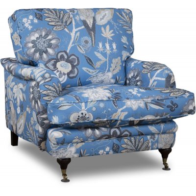 Spirit Howard nojatuoli kukkakankaasta - Eden Parrot Blue + Huonekalujen hoitosarja tekstiileille