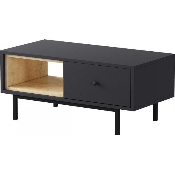 Luonnollinen sohvap�yt� 90 x 45 cm - Antrasiitti