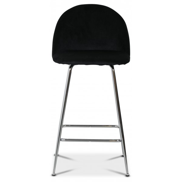 Art Velvet -baarituoli - Musta sametti / Kromi + Huonekalujen tahranpoistoaine Art Velvet -baarituoli - Musta sametti / Kromi + Huonekalujen tahranpoistoaine