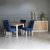 Tuva Decotique- tuoli kahvoilla - Sametti - Sininen + Huonekalujen jalat