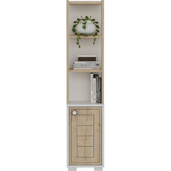 Canard kirjahylly - Valkoinen/safiiritammi