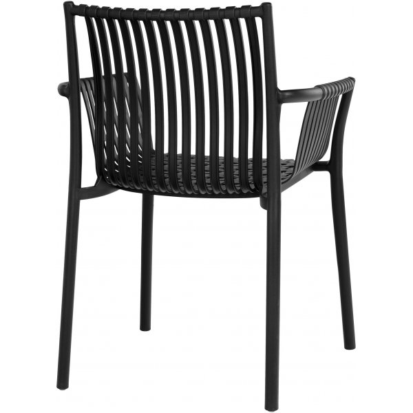 Tulsa musta patiotuoli pinottava Tulsa musta patiotuoli pinottava