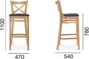 Bistro 1 baarijakkara - Valinnainen verhoilun ja rungon v�ri