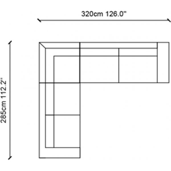 Panama kulmasohva - Cream