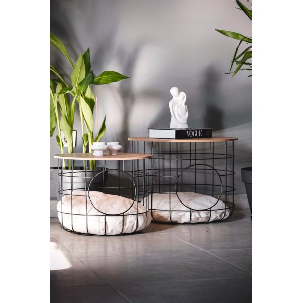 Cat sohvapöytäsetti - mänty/musta Cat sohvapöytäsetti - mänty/musta