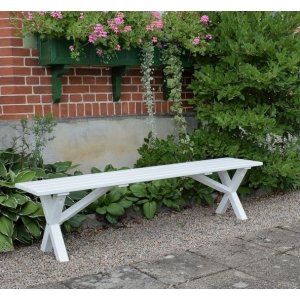 Scottsdale penkki 180 cm - Valkoinen Scottsdale penkki 180 cm - Valkoinen